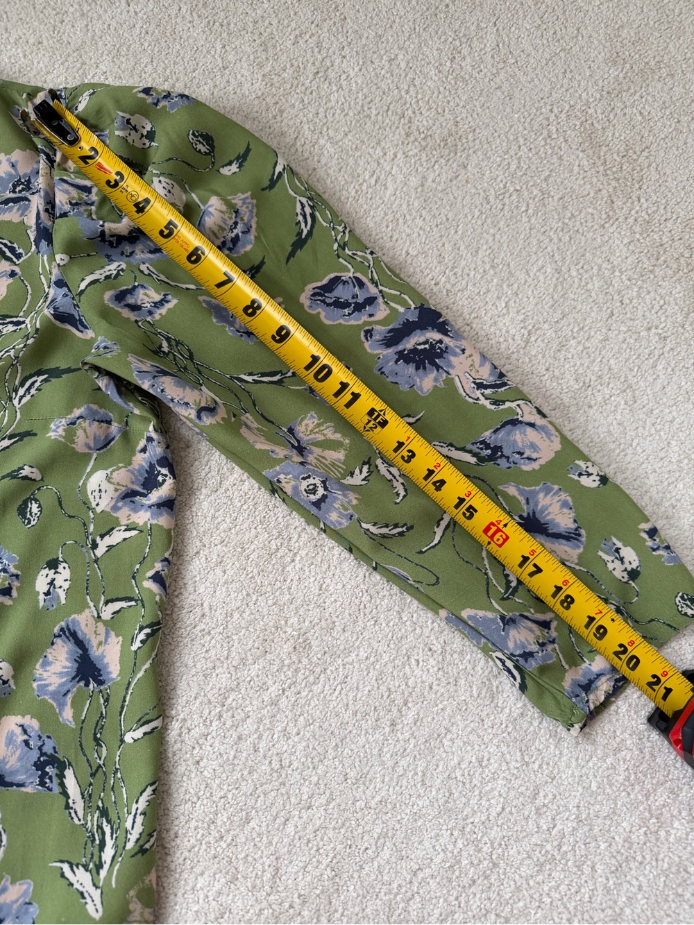 Anthropologie Porridge Lausanne Floral Green Midi Dress Size Medium - Picture 7 of 11